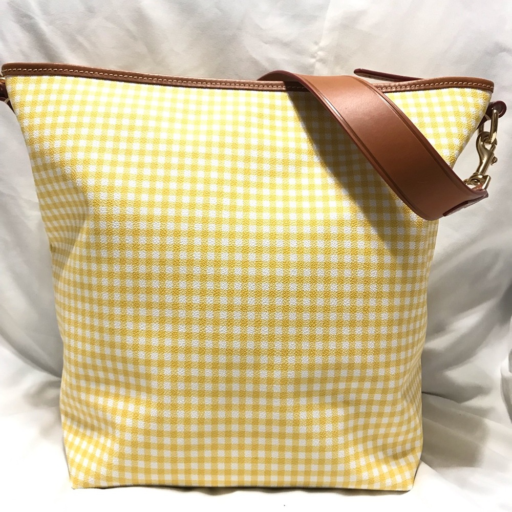 GUC Dooney & Bourke Yellow Gingham Sac - Picture 2 of 12